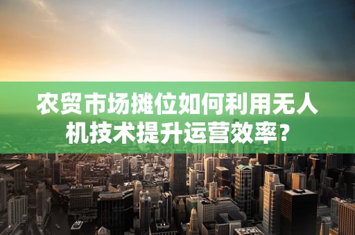 农贸市场摊位如何利用无人机技术提升运营效率？
