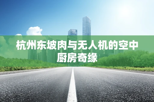 杭州东坡肉与无人机的空中厨房奇缘