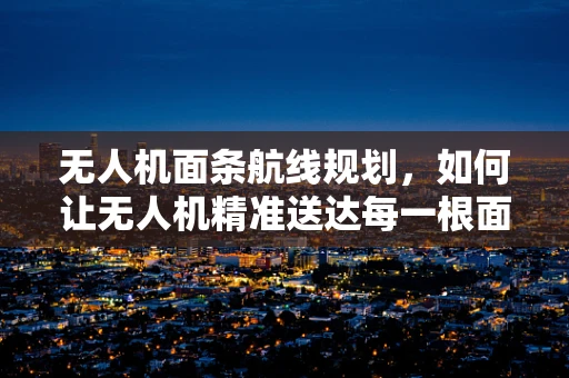 无人机面条航线规划，如何让无人机精准送达每一根面条？