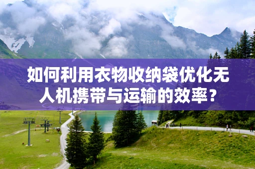 如何利用衣物收纳袋优化无人机携带与运输的效率？