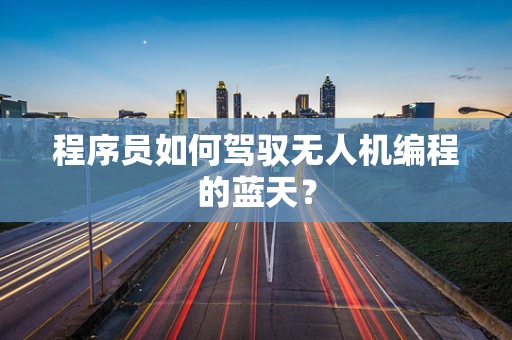 程序员如何驾驭无人机编程的蓝天？