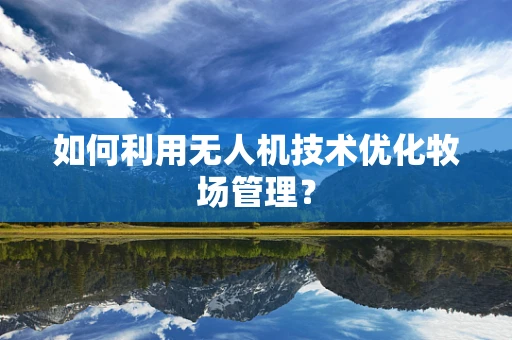 如何利用无人机技术优化牧场管理？