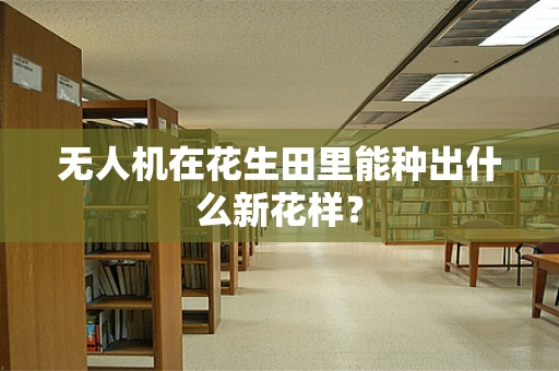无人机在花生田里能种出什么新花样？