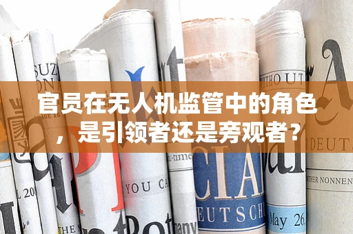 官员在无人机监管中的角色，是引领者还是旁观者？