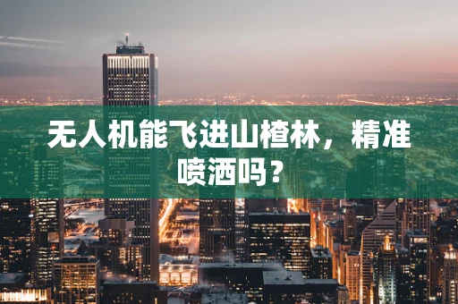 无人机能飞进山楂林，精准喷洒吗？