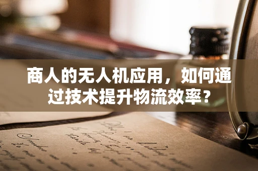 商人的无人机应用，如何通过技术提升物流效率？
