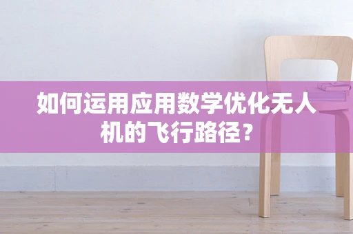 如何运用应用数学优化无人机的飞行路径？