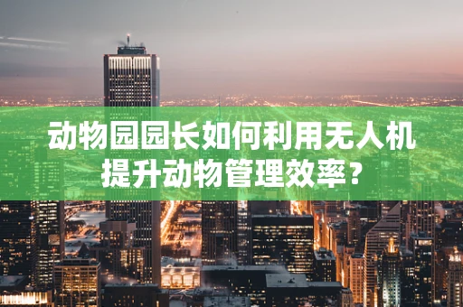 动物园园长如何利用无人机提升动物管理效率？