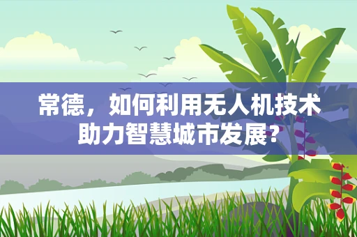 常德，如何利用无人机技术助力智慧城市发展？