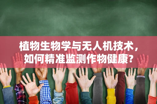 植物生物学与无人机技术，如何精准监测作物健康？