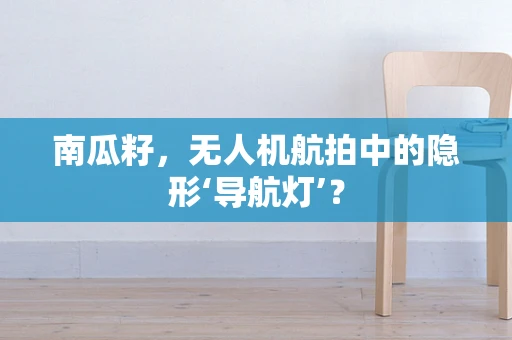 南瓜籽，无人机航拍中的隐形‘导航灯’？