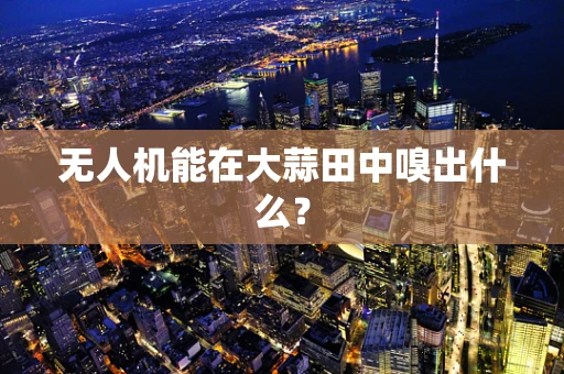 无人机能在大蒜田中嗅出什么？