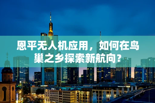 恩平无人机应用，如何在鸟巢之乡探索新航向？