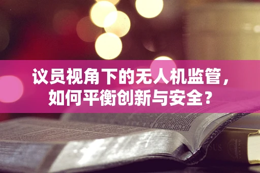 议员视角下的无人机监管，如何平衡创新与安全？