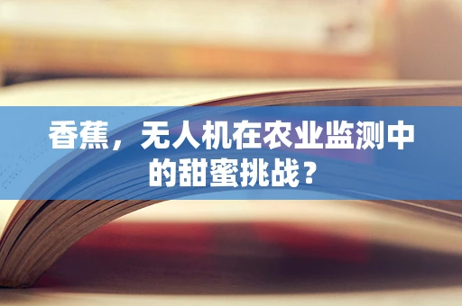 香蕉，无人机在农业监测中的甜蜜挑战？